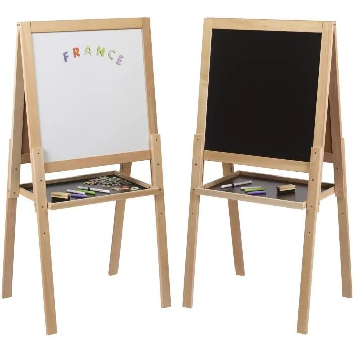 Jeujura Pizarra JEU3225280874807 Multifuncional Grande Blanca Tiza Magnética de Madera 1