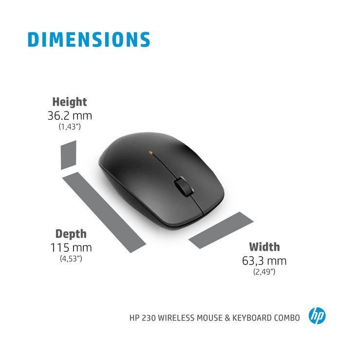 HP 230 Wireless Mouse and Keyboard Combo - DEN 26 HP 230 Wireless Mouse and Keyboard Combo - DEN 26