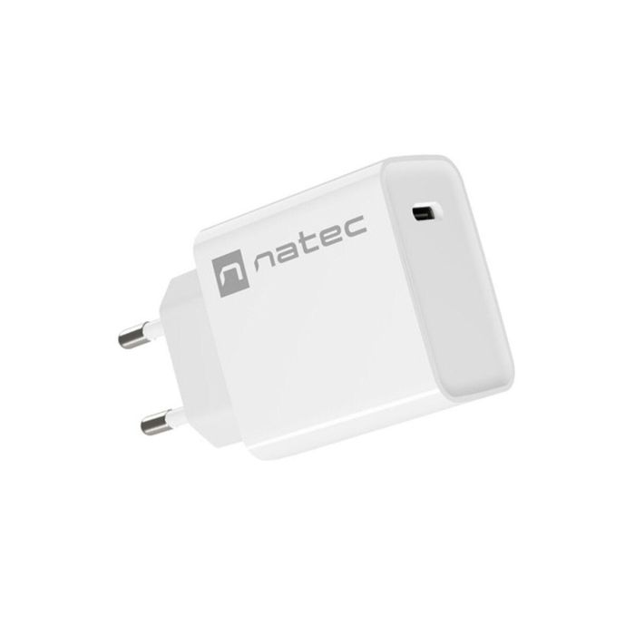NATEC RIBERA Cargador de Pared Universal con Carga Rápida para Interior, Alimentación Corriente Alterna, 1 Puerto USB Tipo C, Color Blanco 3 NATEC RIBERA Cargador de Pared Universal con Carga Rápida para Interior, Alimentación Corriente Alterna, 1 Puerto USB Tipo C, Color Blanco 3