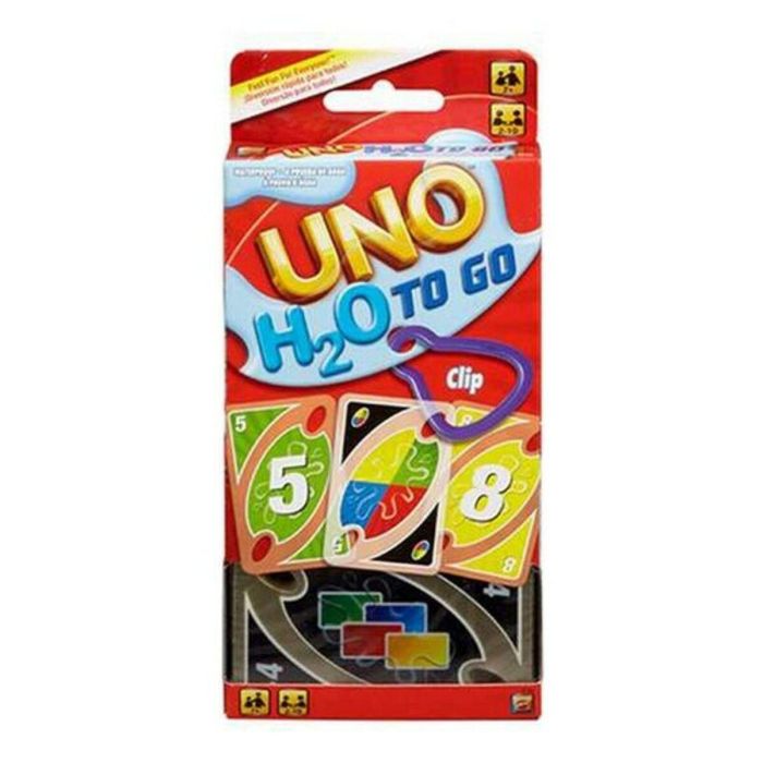 Mattel Games - UNO H20 TO GO - Uno Sport Card Game - Juego de cartas familiar - Edades de 7 años en adelante - P1703 - juegos de cartas mattel uno 2