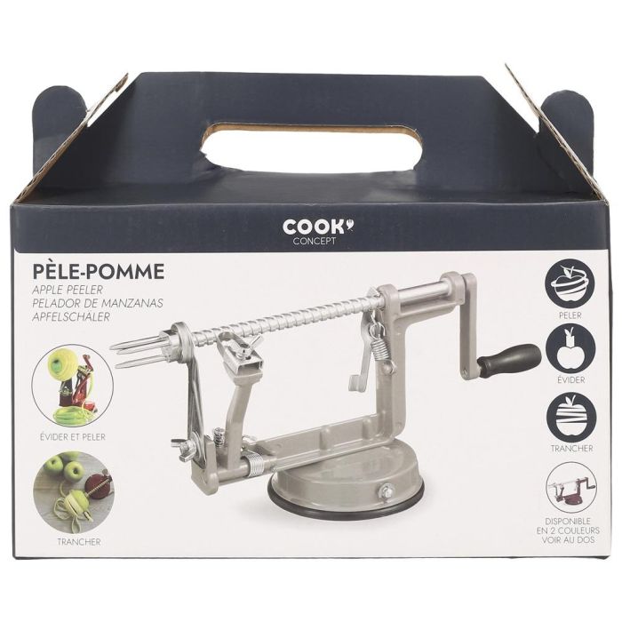 Cook Concept Pelador Cortador Manzana Vintage para Pelar Vaciar y Cortar Manzanas y Peras, Utensilio Cocina Práctico, 26x10.5cm 1 Cook Concept Pelador Cortador Manzana Vintage para Pelar Vaciar y Cortar Manzanas y Peras, Utensilio Cocina Práctico, 26x10.5cm 1