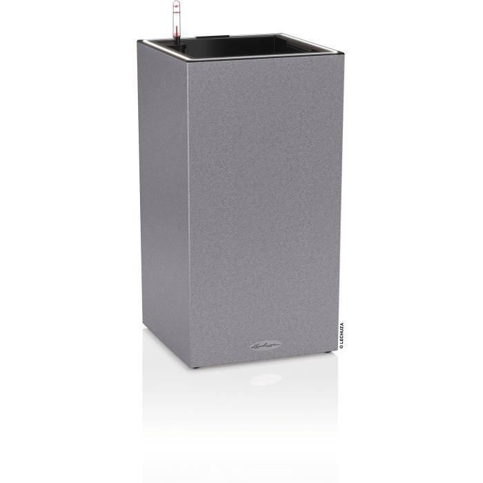 Macetero LECHUZA Canto Stone Column 30 - kit LED completo, gris piedra Macetero LECHUZA Canto Stone Column 30 - kit LED completo, gris piedra