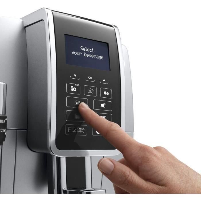 DELONGHI ECAM 350.35.SB Molinillo de café expreso DINAMICA Pantalla 4 recetas - Plata 1 DELONGHI ECAM 350.35.SB Molinillo de café expreso DINAMICA Pantalla 4 recetas - Plata 1