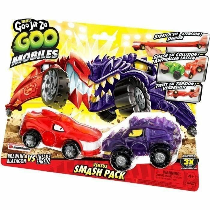 Moose Toys MOO0630996426753 Vehículos en Miniatura Goo Mobiles Blazagon vs Treads Shredz 2