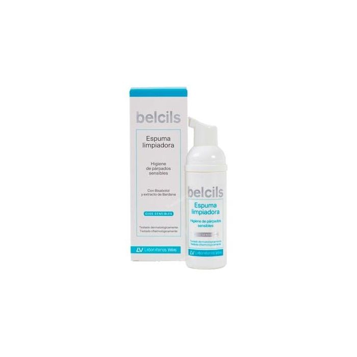 Belcils Espuma Limpiadora Facial Párpados y Ojos Sensibles. Calma Irritación, Hipoalergénica, Lentes Contacto 50 ml