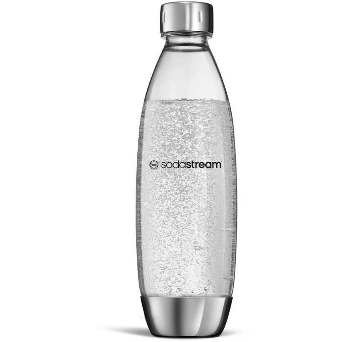 Sodastream Botella Fuse de Metal Resistente de 1 Litro Reutilizable y Apta para Lavavajillas para Máquinas de Refrescos Caseras 1