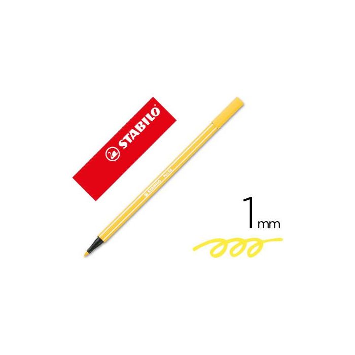 Stabilo Rotulador Pen 68 Amarillo Caja 10 Ud