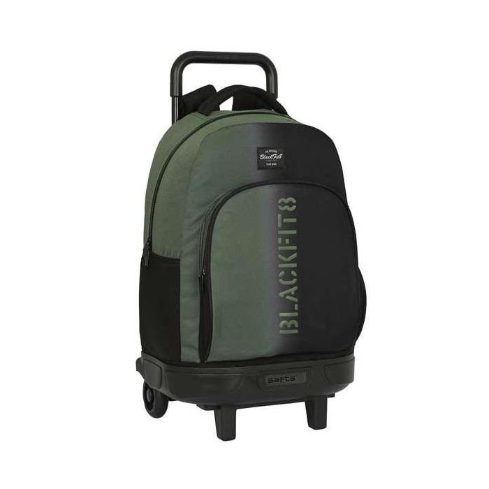 Mochila Escolar con Ruedas BlackFit8 Gradient Negro Verde militar (33 x 45 x 22 cm) 3