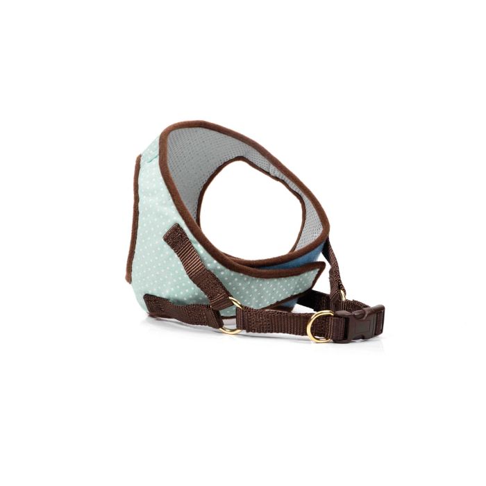 Gloria Petral para Perro Puntos Verde Talla L - Cuello 33-44 cm, Ajuste Velcro y Cierre Rápido de Seguridad, Malla Transpirable Acolchada 5