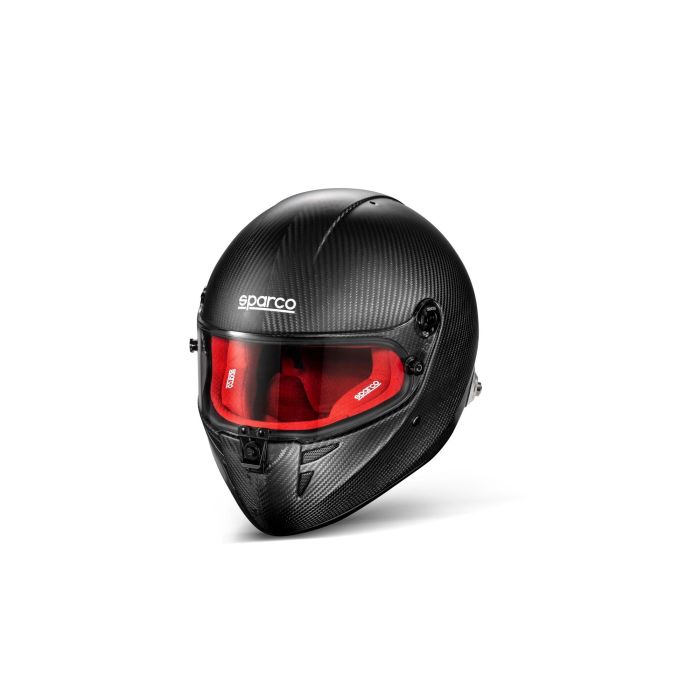 Sparco Stealth Rf SBRH0003B0R0100M Casco de Carbono con Interior Rojo Talla M Certificado FIA 8859-2024