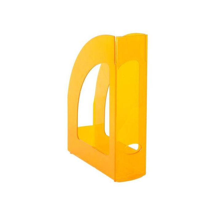 Revistero Plastico 80Mm Traslucido Naranja