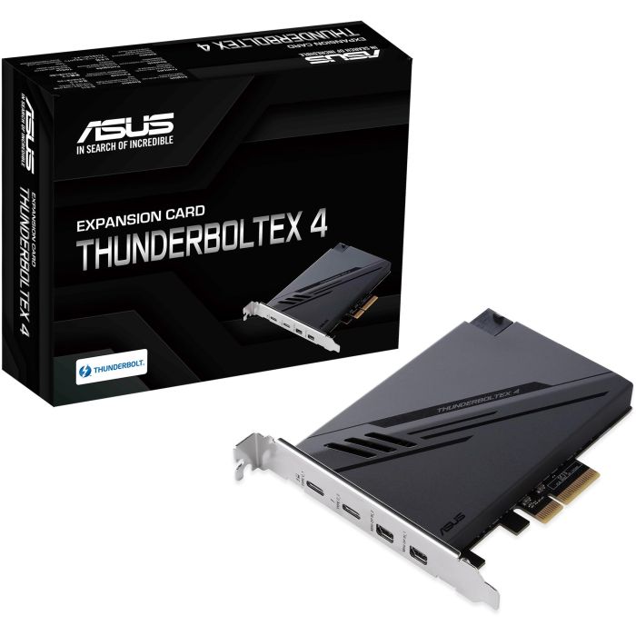 ASUS ThunderboltEX 4 Tarjeta de Expansión Thunderbolt 4 PCIe 3.0 USB 3.2 Gen 2 Negro Compatible con ASUS Intel 500 5