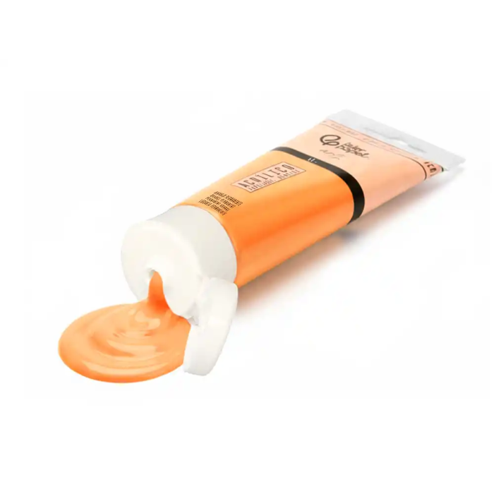Liderpapel Pintura Acrílica Tubo de Plástico 60 ml Color Naranja Permanente 3