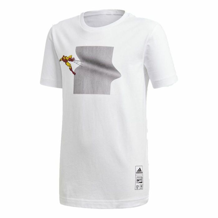 Camiseta de Manga Corta Infantil Adidas Iron Man Graphic Blanco 7-8 Años 0 Camiseta de Manga Corta Infantil Adidas Iron Man Graphic Blanco 7-8 Años 0