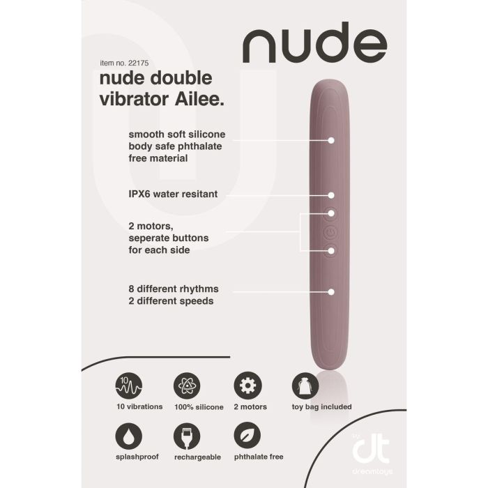Vibrador Dream Toys Nude Morado 3 Vibrador Dream Toys Nude Morado 3
