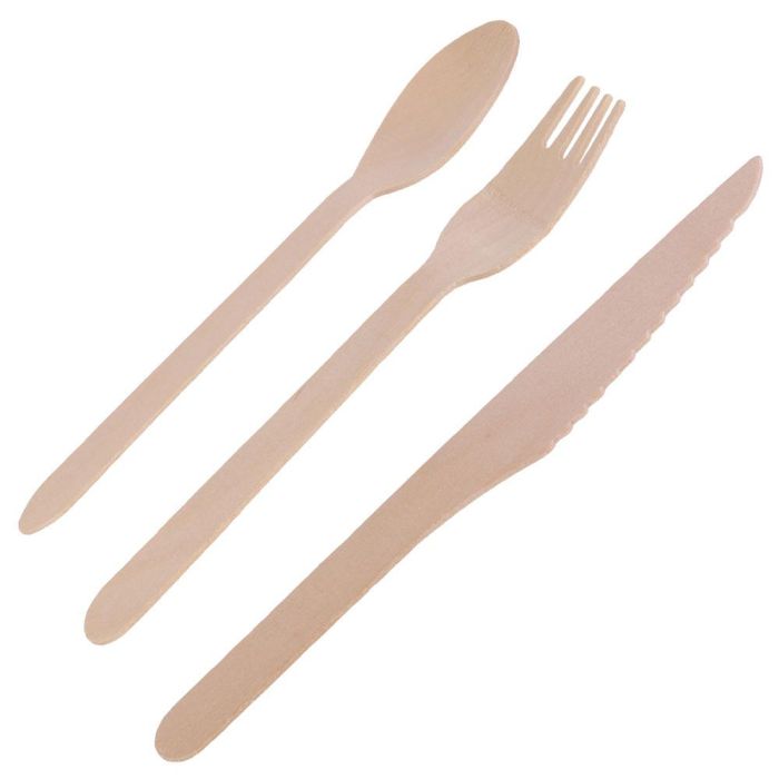 Saveur et Degustation Eco Concept Juego de 24 Cubiertos de Madera de Pino (8 Cucharas, 8 Cuchillos, 8 Tenedores) 2