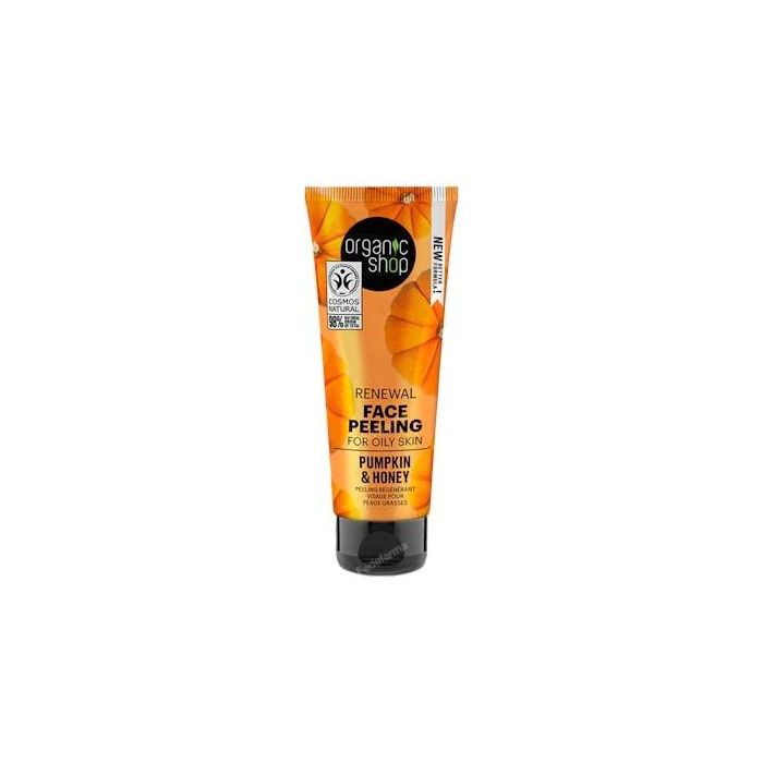 ORGANIC SHOP Exfoliante Facial Renovador para Piel Grasa con Calabaza y Miel 75 ml
