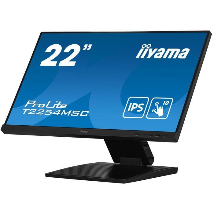 iiyama ProLite T2254MSC-B1AG Monitor Táctil 22" Full HD IPS 4ms 60Hz con Altavoces, HDMI y DisplayPort Negro 8