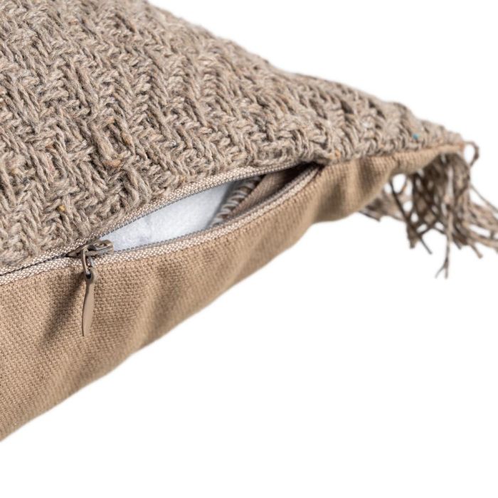 Cojín Marrón Algodón-Poliéster 30 X 50 cm