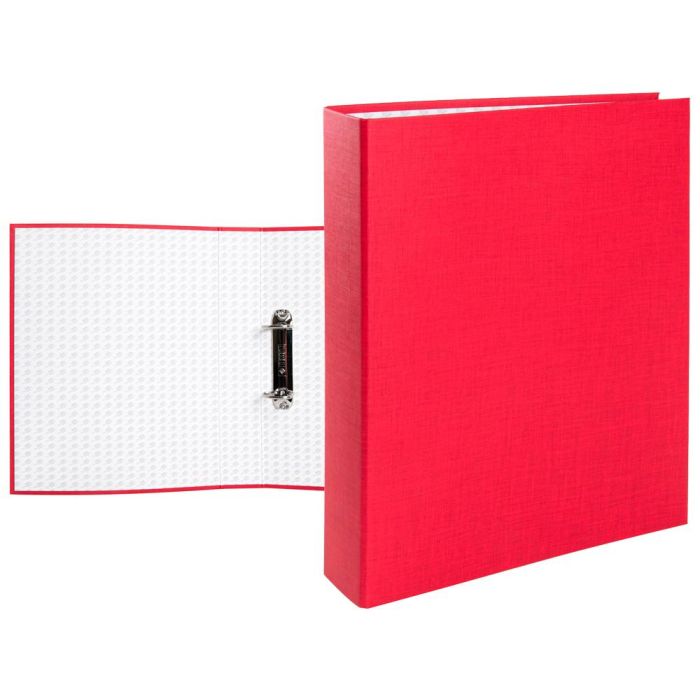 Carpeta De 2 Anillas 40 mm Mixtas Liderpapel Folio Carton Forrado Paper Coat Plastico Roja 1