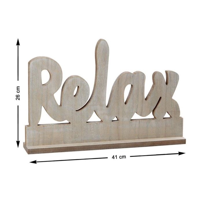 Accesorio Decoración Madera Relax 41x5x26 cm