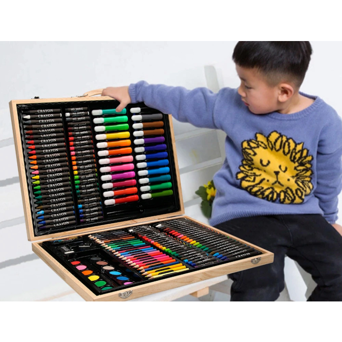 Liderpapel Estuche de Pintura 168 Piezas Maletín Madera 39,3x30x4,8 cm 9