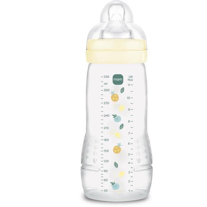 MAM MAM9001616858314 Biberón Easy Active 330 ml con Tetina X flow, para +6 meses, Perla MAM MAM9001616858314 Biberón Easy Active 330 ml con Tetina X flow, para +6 meses, Perla