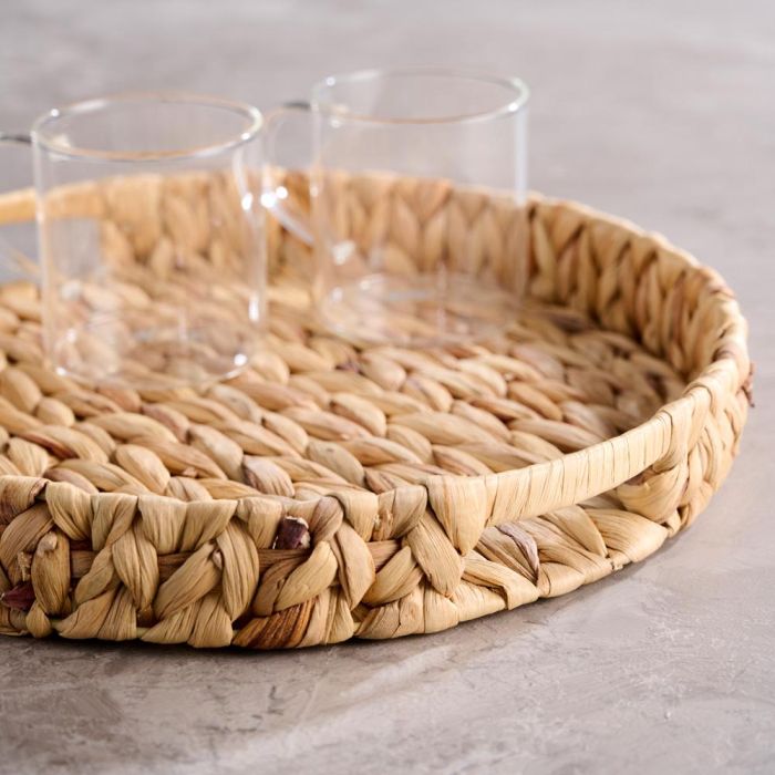Day Bandeja diámetro 32 cm Jacinto de Agua Trenzado Con Asas Integradas 1