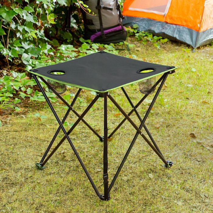 Mesa de Camping Textil Plegable con Funda Cafolby InnovaGoods 4 Mesa de Camping Textil Plegable con Funda Cafolby InnovaGoods 4