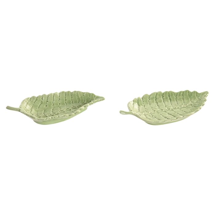 DKD Home Decor Bandeja Vaciabolsillos Shabby Verde 13 x 3.5 x 22 cm (6 Unidades)