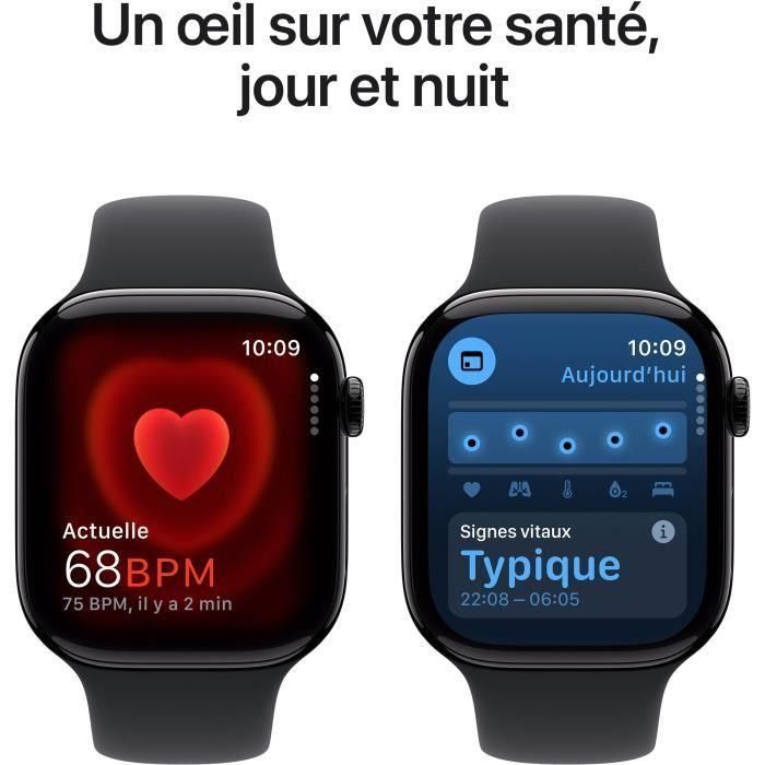Apple Watch Series 10 GPS - 46 mm - Caja de aluminio en negro azabache - Correa deportiva negra - S/M 4 Apple Watch Series 10 GPS - 46 mm - Caja de aluminio en negro azabache - Correa deportiva negra - S/M 4