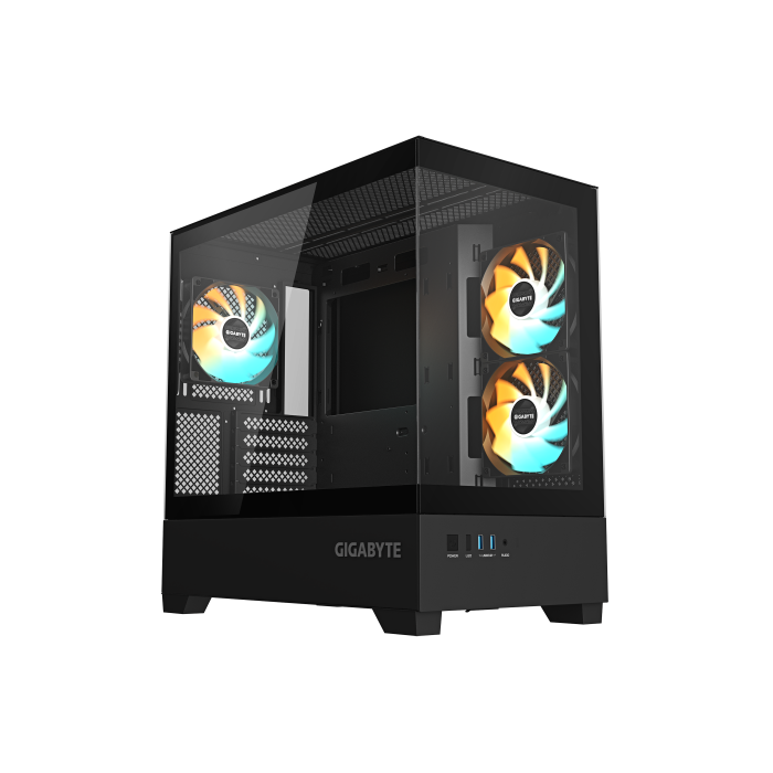 Gigabyte C201 Caja de PC Negra Midi Tower m-ATX con Soporte Radiador 360mm y 3 Ventiladores Preinstalados 0 Gigabyte C201 Caja de PC Negra Midi Tower m-ATX con Soporte Radiador 360mm y 3 Ventiladores Preinstalados 0