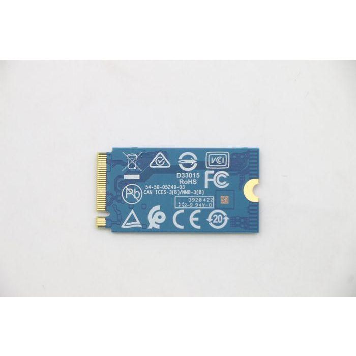 Lenovo M.2 PCIe NVMe SSD, 256GB capacity, Gen3x4 interface, M.2-2242 form factor, up to 3500 MB/s read speed. 1 Lenovo M.2 PCIe NVMe SSD, 256GB capacity, Gen3x4 interface, M.2-2242 form factor, up to 3500 MB/s read speed. 1