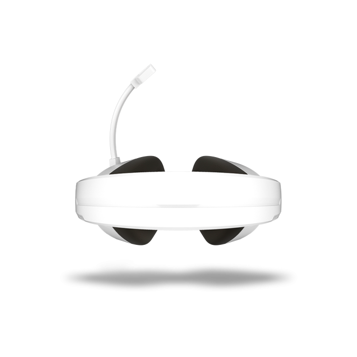KROM Auriculares Gaming Alámbrico Diadema Kopa PRO Blanco Micrófono Omnidireccional Sonido Estéreo 50mm Compatibilidad Multiplataforma