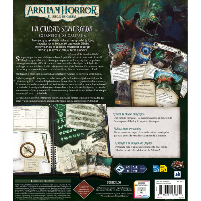 Arkham Horror LCG: La ciudad sumergida expansión campaña 1