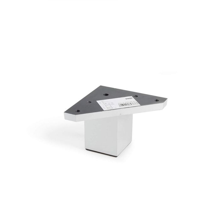 Rei Pata esquinera cuadrada de ABS en color aluminio mod.972 para muebles bajos, 4.2x4.2x6cm Rei Pata esquinera cuadrada de ABS en color aluminio mod.972 para muebles bajos, 4.2x4.2x6cm