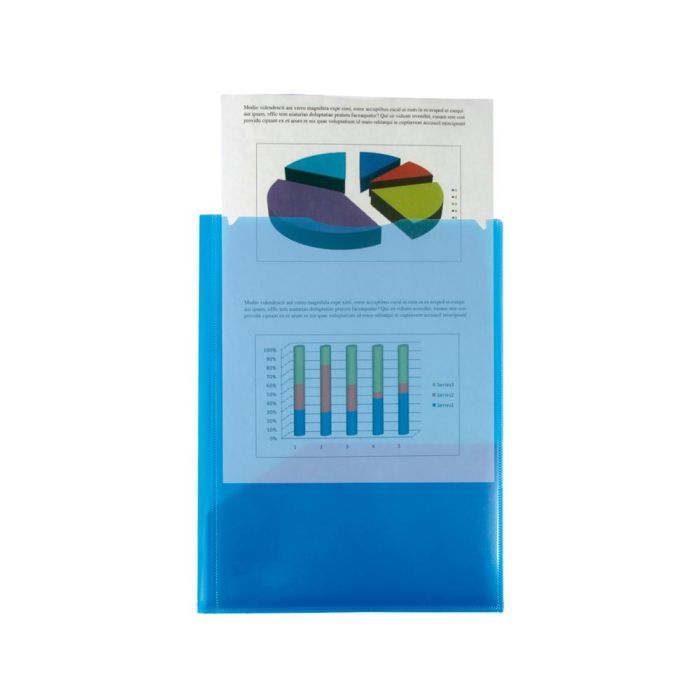 Carpeta Liderpapel Dossier Dos Bolsas Canguro 45682 Polipropileno Din A4 Azul 1