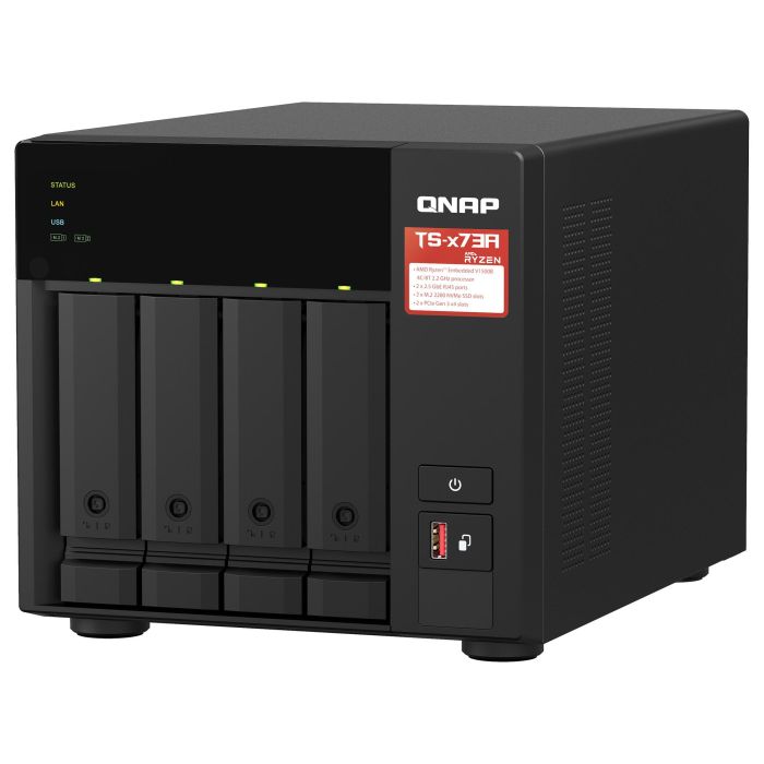 Qnap TS-473A-8G NAS Torre 4 Bahías 3.5"- 2.5" 8GB DDR4 3
