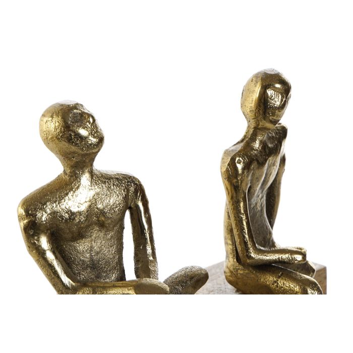 Figura Moderno DKD Home Decor Dorado Natural 9 x 18 x 17 cm (2 Unidades) 2 Figura Moderno DKD Home Decor Dorado Natural 9 x 18 x 17 cm (2 Unidades) 2