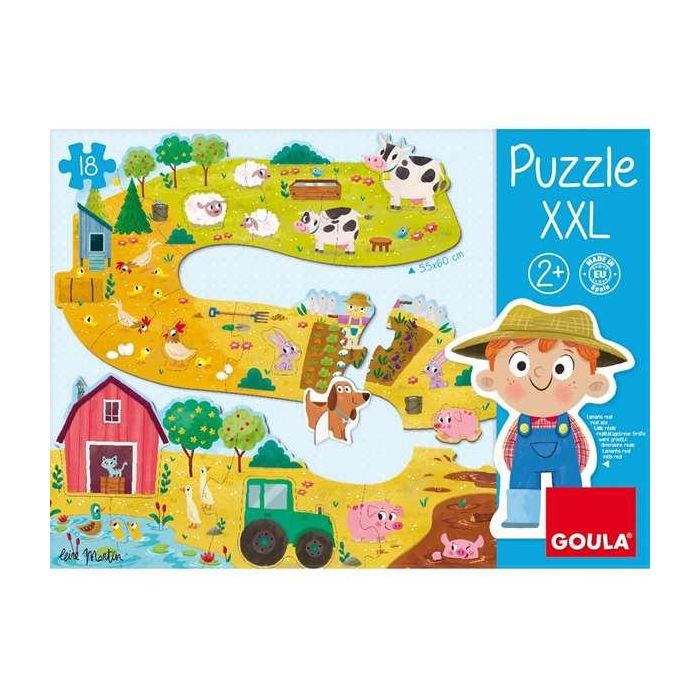 Goula Puzzle XXL Granja 53176 con 17 Piezas y Figuras para Niños +3 Años 4