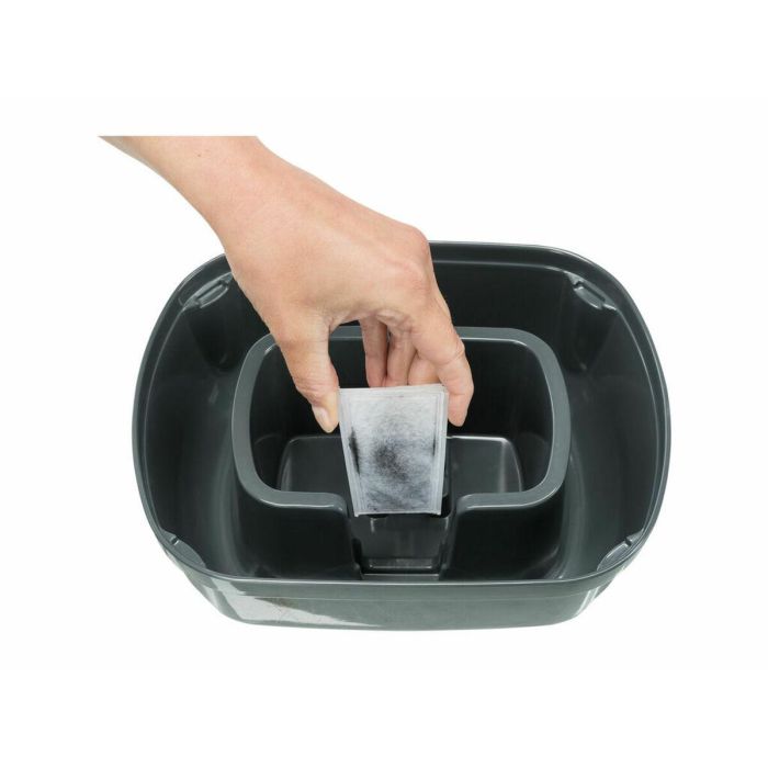 Fuente para Mascotas Trixie Polygon Blanco Gris Silicona Melamina 2,5 L 28 x 11 x 22 cm 6