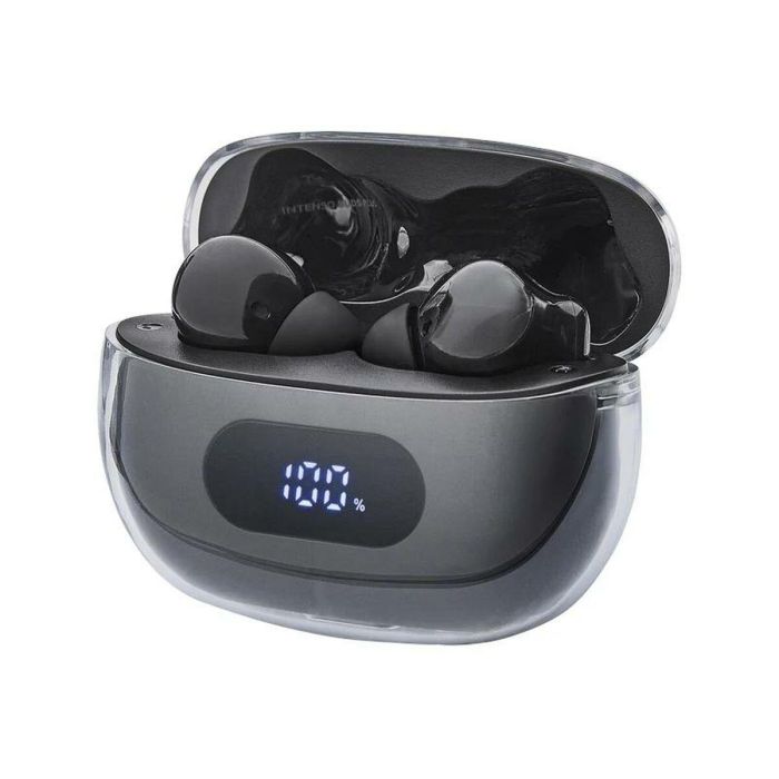 Intenso 3720312 Auriculares Bluetooth Buds Plus TWS ANC+ENC Negro con Bluetooth 5.4 y 25 Horas de Batería 2