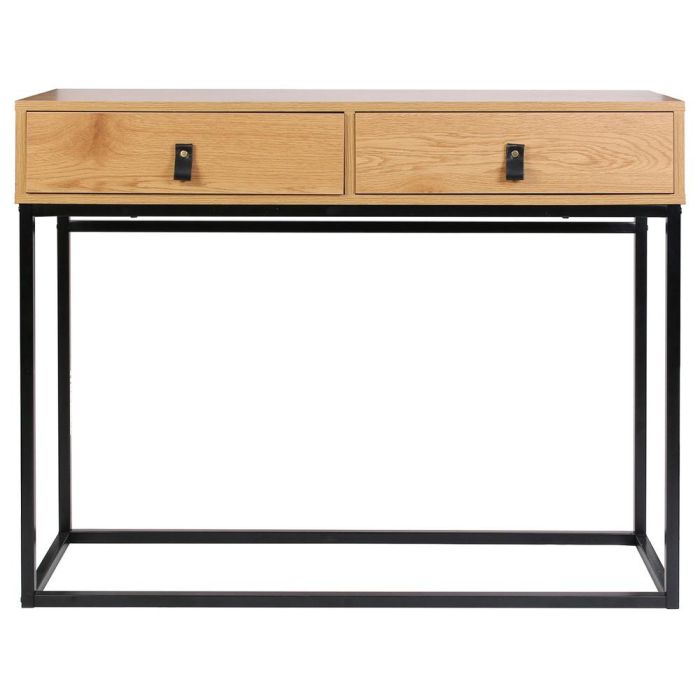 Home Deco Factory Consola de Madera y Metal con 2 Cajones, 100x35x80.5 cm - Colección Industriel 2 Home Deco Factory Consola de Madera y Metal con 2 Cajones, 100x35x80.5 cm - Colección Industriel 2