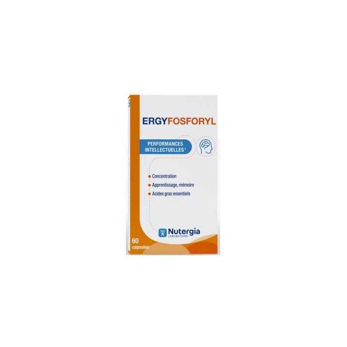 Nutergia Ergyfosforyl 60 Perlas - Apoyo al Funcionamiento Cerebral, Memoria y Concentración con Omega 3 y Vitaminas B