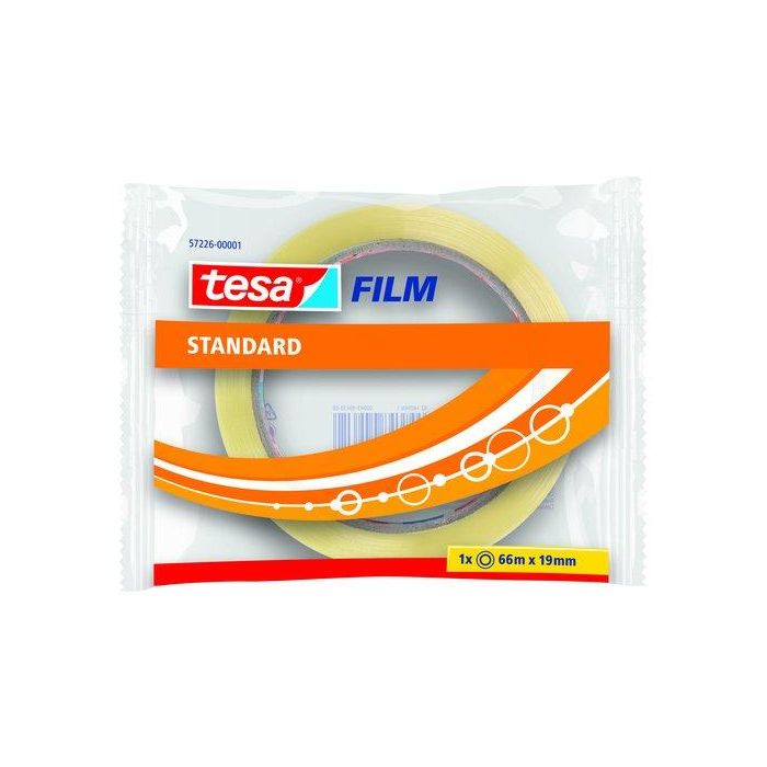Tesa Film Cinta Adhesiva Transparente Standard Rollo 19 mm X 66M