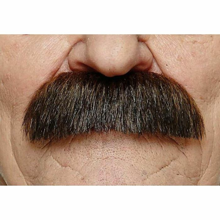 Bigote castaño adulto talla única