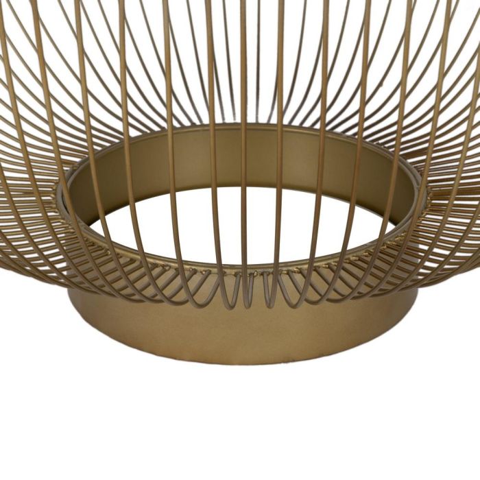 Mesa Centro Oro Metal-Cristal 75 X 75 X 39,50 cm