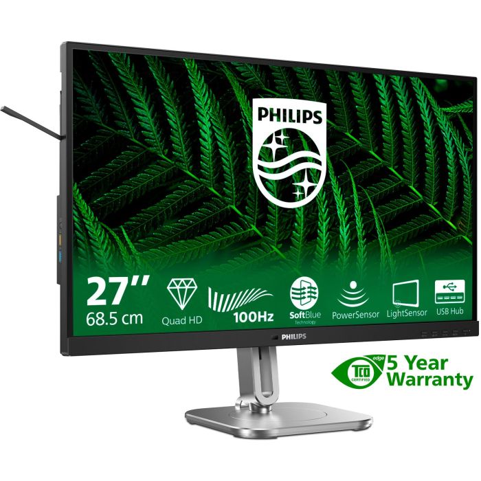 Philips 27B2G5500 Monitor de 27 Pulgadas Quad HD IPS 100Hz 4ms Antracita 2xHDMI DP USB 8