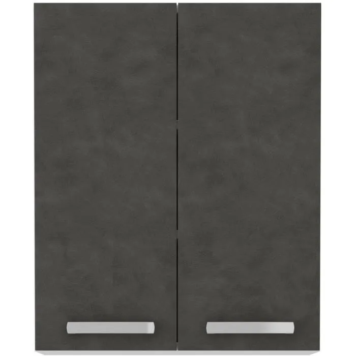 LASSEN Armario Alto Puertas Batientes Gris Mate Ancho 60 cm Fondo 31,6 cm Alto 72 cm 1