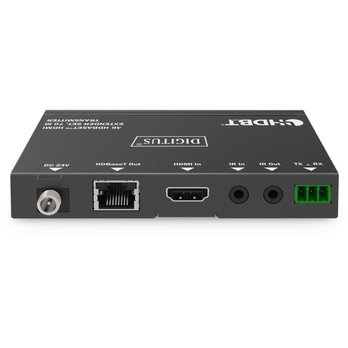 Digitus 4K HDBaseT HDMI Extender Set, 70m Transmisor y Receptor de Señales AV Alámbrico Negro HDCP 4